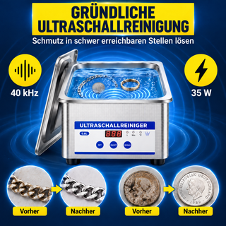 Ultraschallreiniger 0,8 Liter – gründliche Reinigung mit 40 kHz