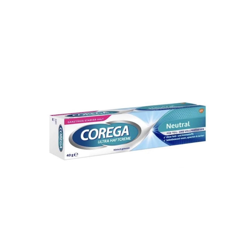 3x Corega Ultra Haftcreme Neutral Gebisscreme für Zahnersatz 40g